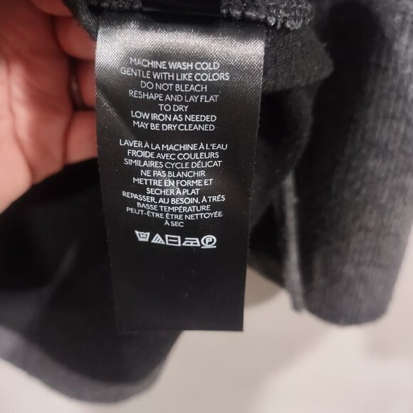 Anthropologie Drop Shoulder Gray Sweater Mock Neck Size XS - Picture 9 of 10